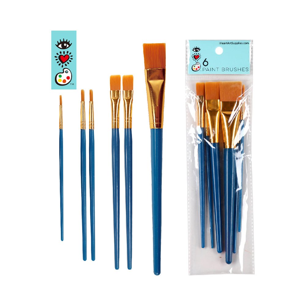 iHeartArt 6 Paint Brushes - Mastermind Toys___224801