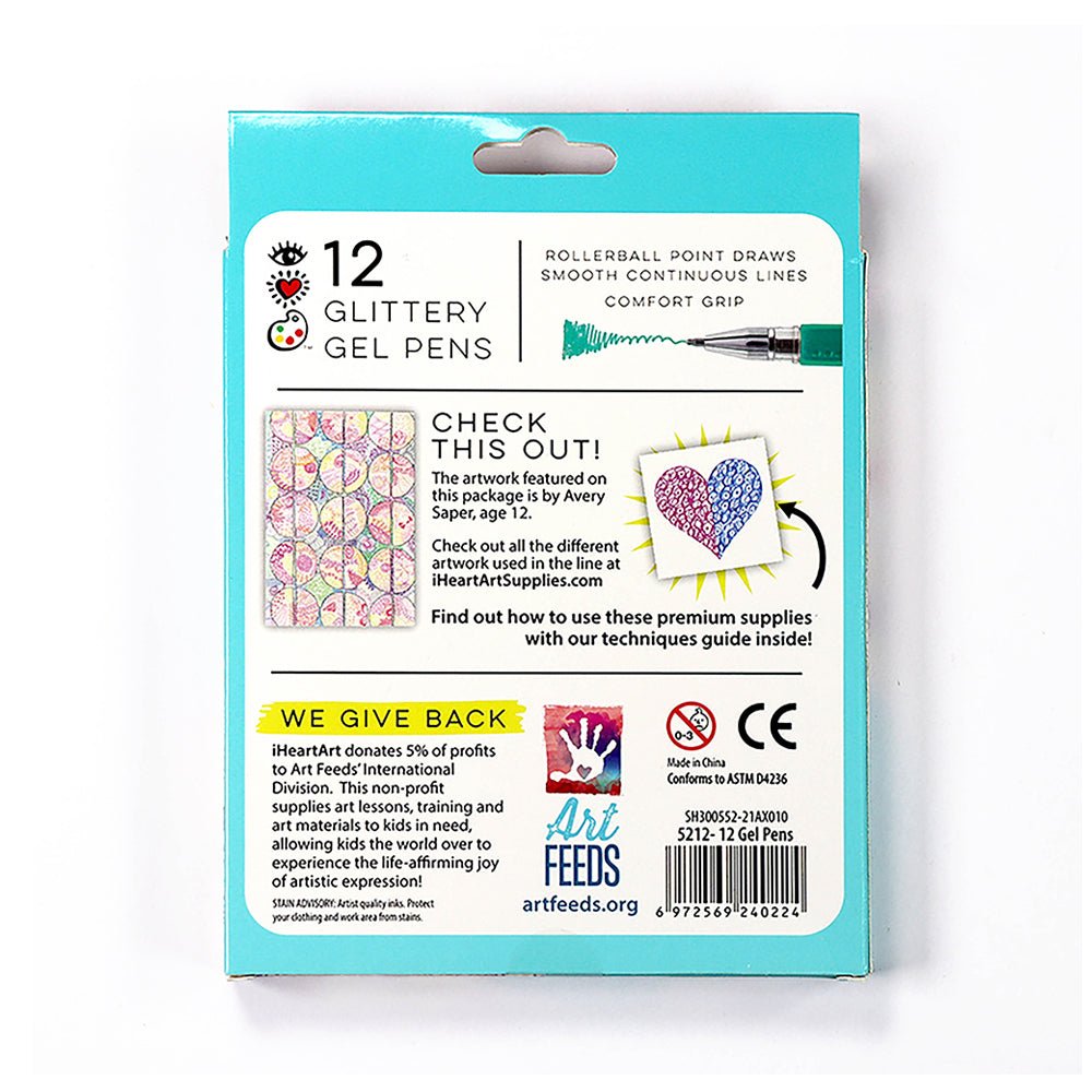 iHeartArt Glitter Gel Pens 12pk - Mastermind Toys___218181