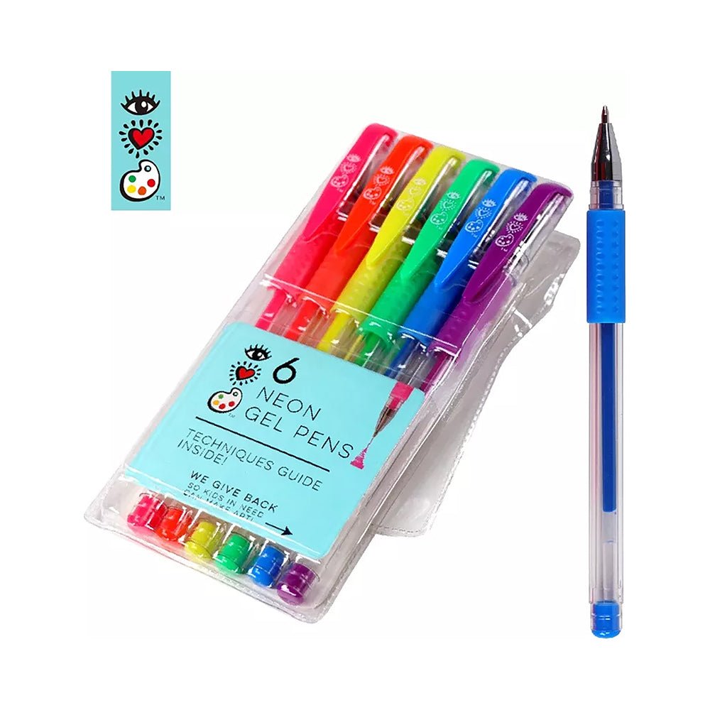 iHeartArt Neon Gel Pens 6pk - Mastermind Toys___218180