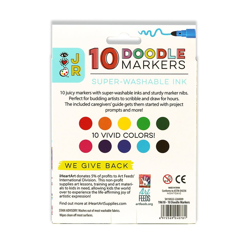 JR 10 Super Washable Doodle Markers - Mastermind Toys___226738