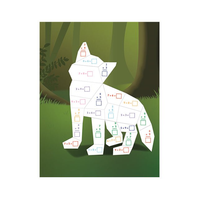 Learn by Sticker: Addition and Subtraction Use Math to Create 10 Baby Animals! Book - Mastermind Toys___229814