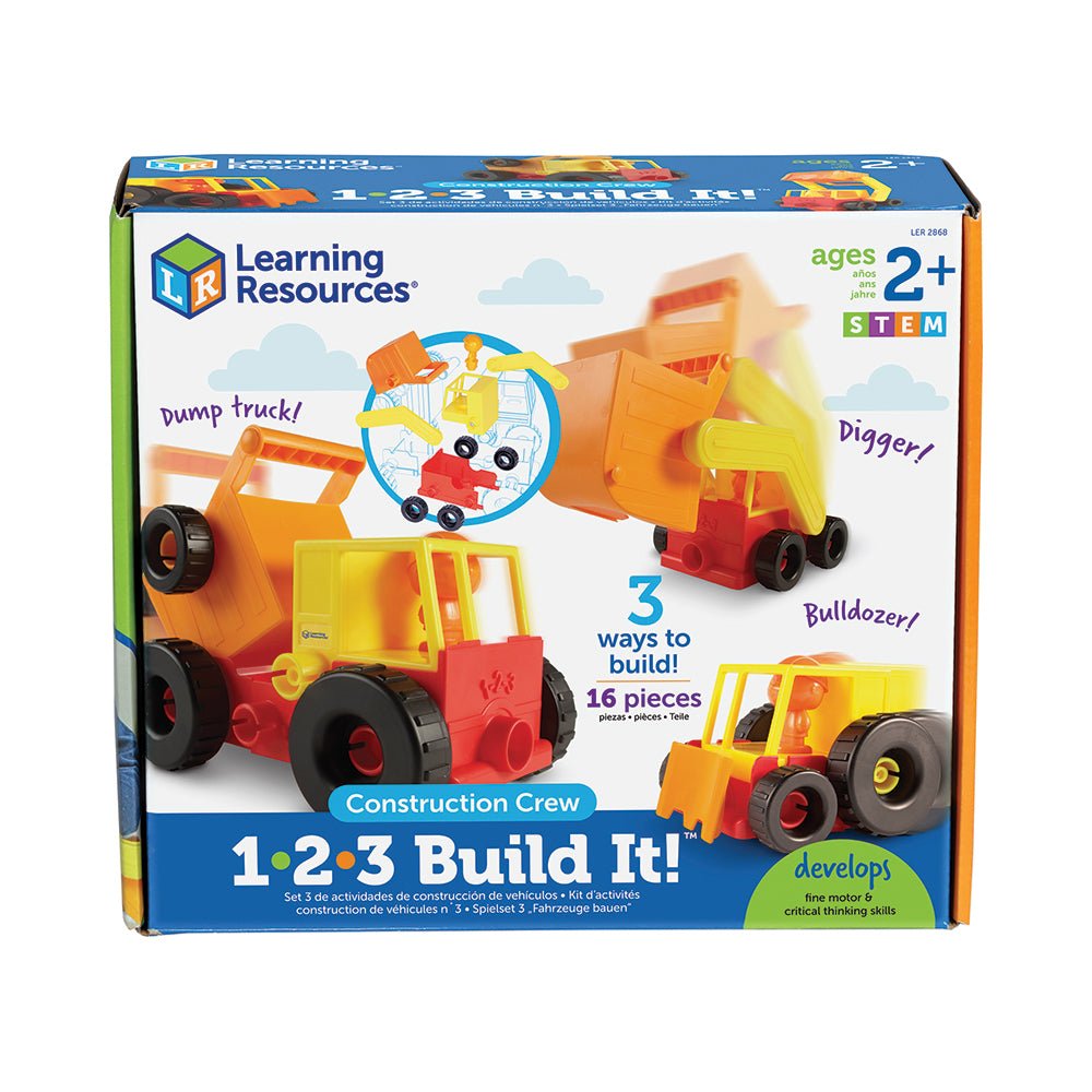 Learning Resources 1 - 2 - 3 Build It! Construction Crew - Mastermind Toys___215497