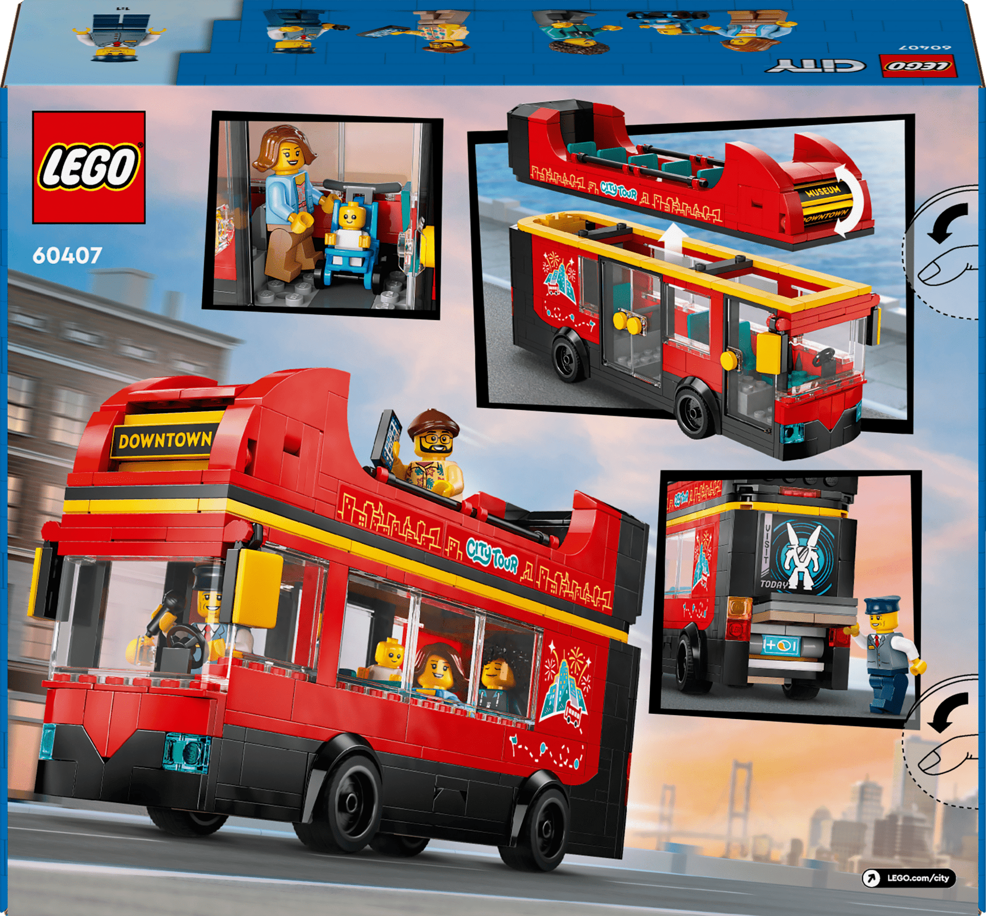 LEGO® City Big Vehicles Red Double - Decker Sightseeing Bus 60407 - Mastermind Toys___236036