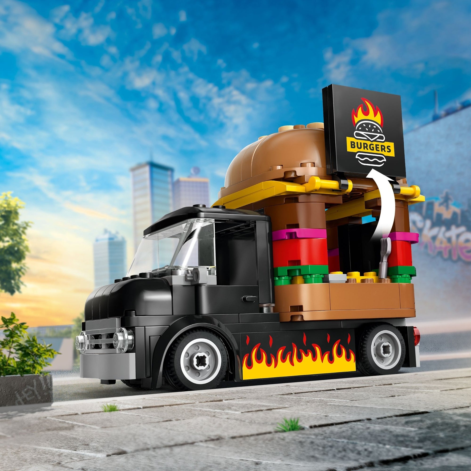 LEGO City Burger Truck Toy Building Set, Pretend Play Toy 60404 - Mastermind Toys___232547