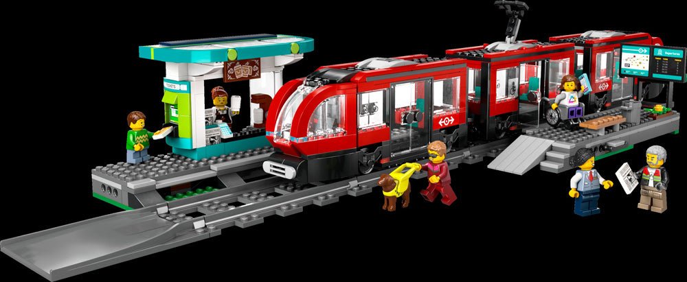 LEGO® City Downtown Streetcar and Station Toy Set 60423 - Mastermind Toys___236037