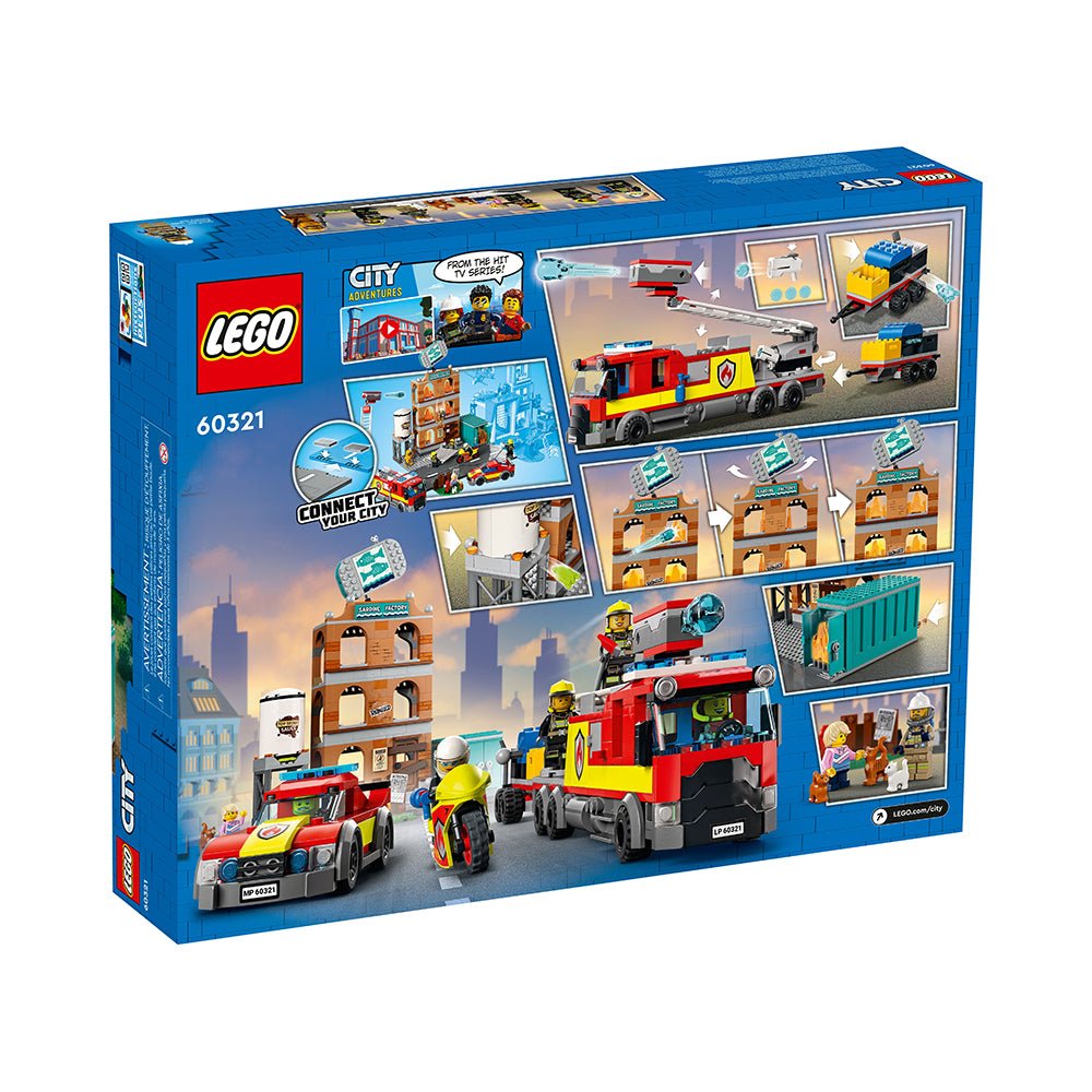 LEGO City Fire Brigade 60321 Building Kit (766 Pieces) - Mastermind Toys___223843