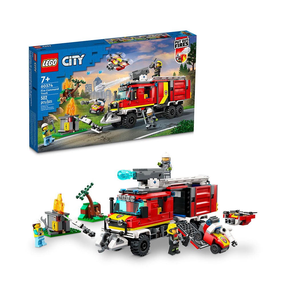 LEGO City Fire Command Truck 60374 Building Toy Set (502 Pieces) - Mastermind Toys___228211