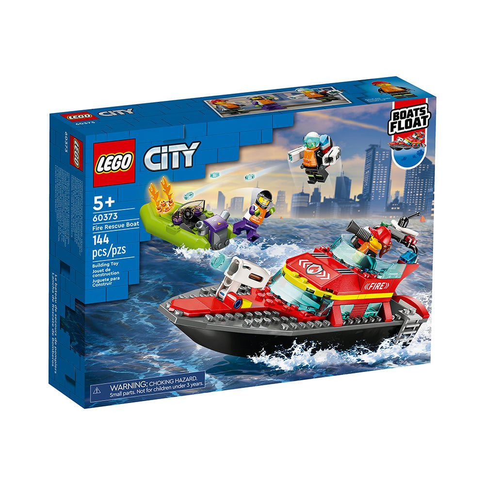 LEGO City Fire Rescue Boat 60373 Building Toy Set (144 Pieces) - Mastermind Toys___228210