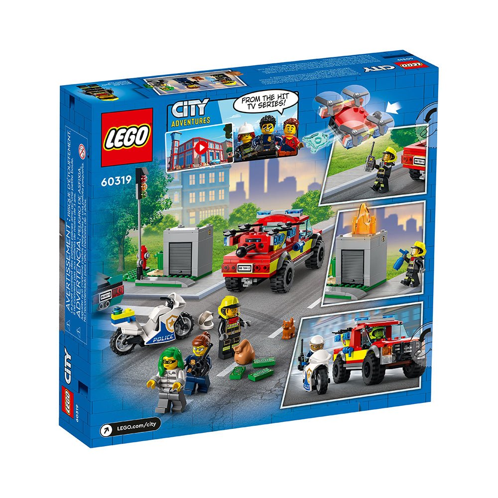 LEGO City Fire Rescue & Police Chase 60319 Building Kit (295 Pieces) - Mastermind Toys___223824