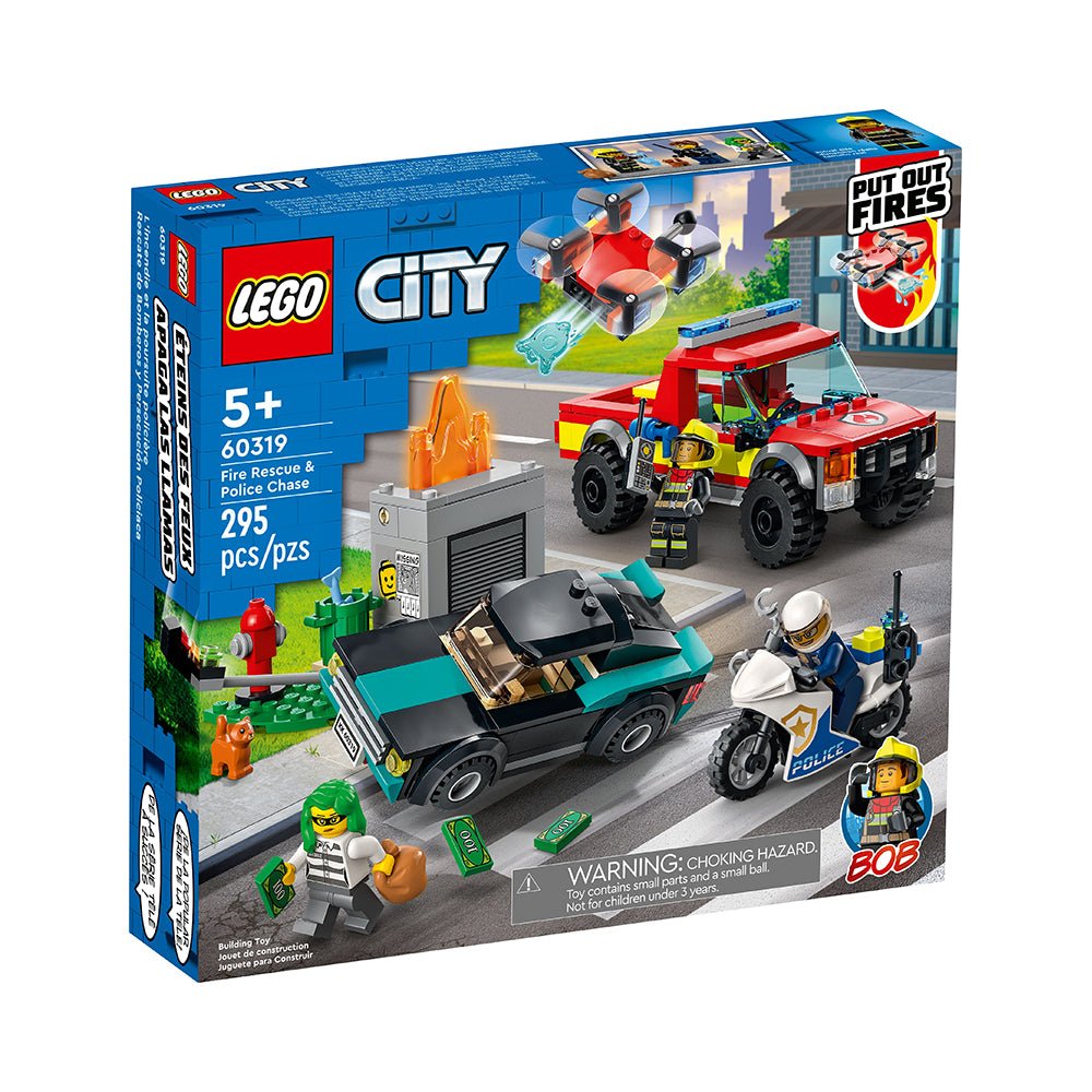 LEGO City Fire Rescue & Police Chase 60319 Building Kit (295 Pieces) - Mastermind Toys___223824