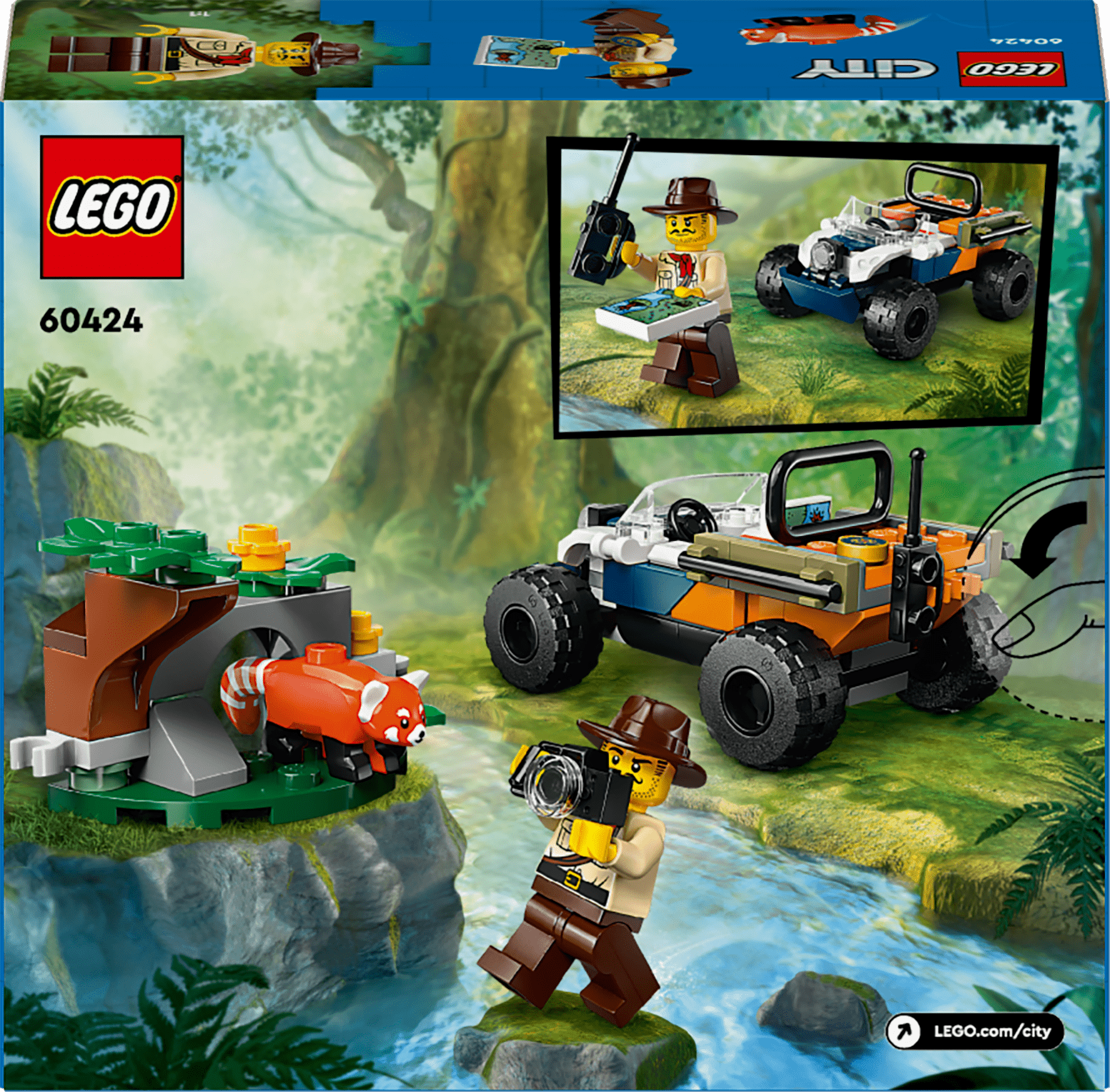 LEGO® City Jungle Explorer ATV Red Panda Mission Set 60424 - Mastermind Toys___236873