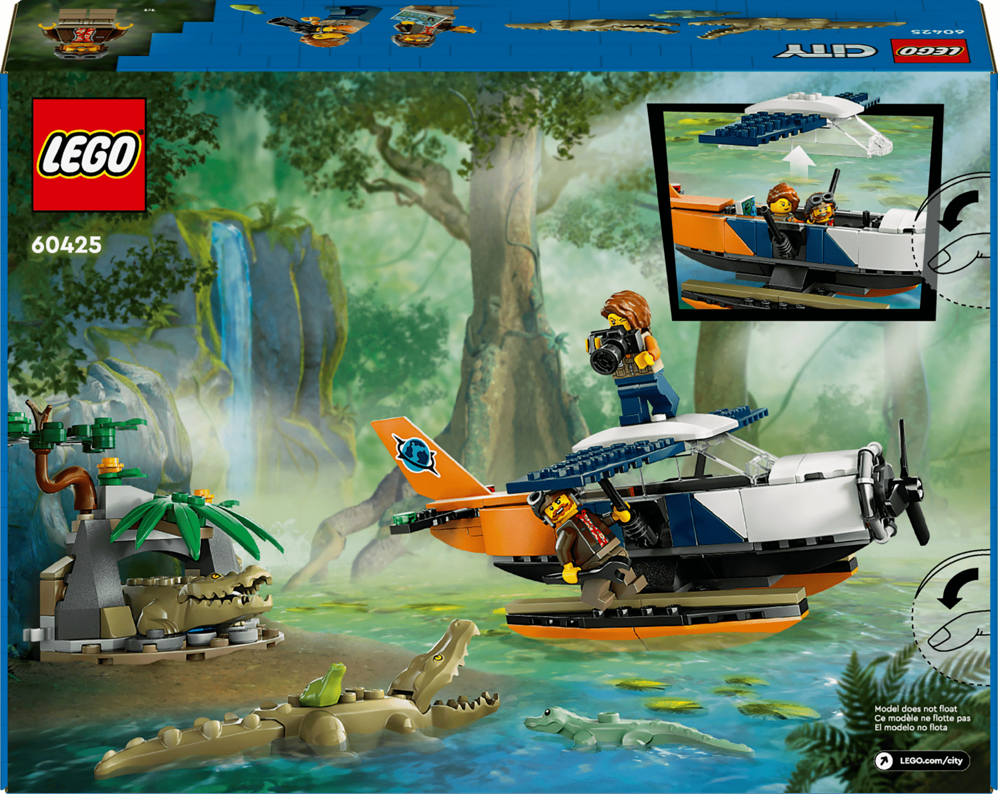 LEGO® City Jungle Explorer Water Plane Toy Set 60425 - Mastermind Toys___236892