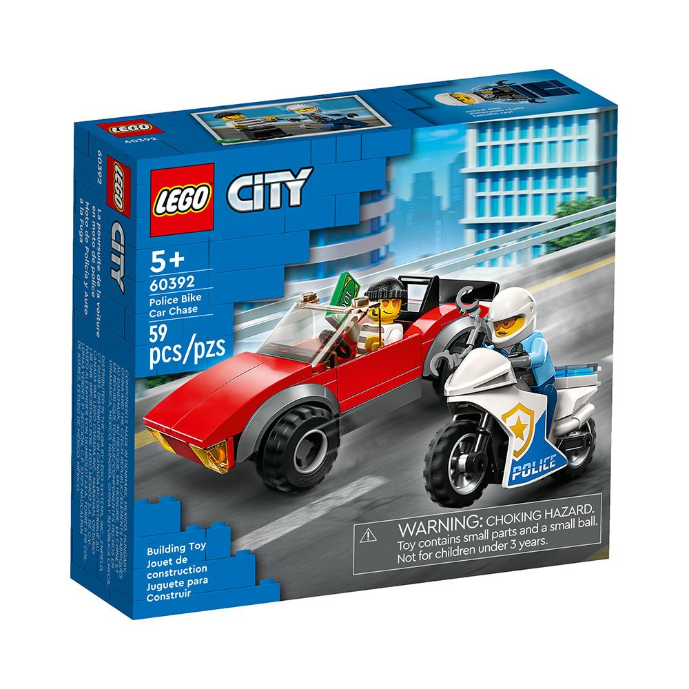 LEGO City Police Bike Car Chase 60392 Building Toy Set (59 Pieces) - Mastermind Toys___228228