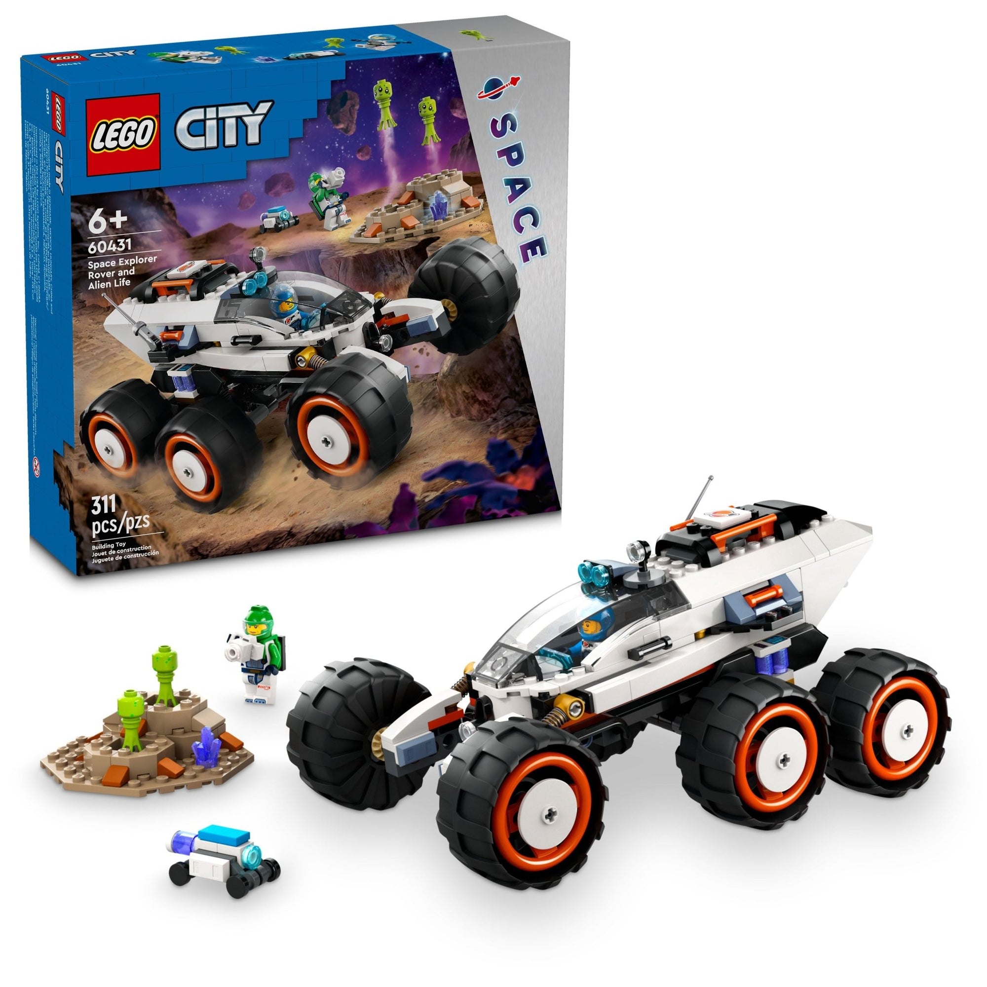 LEGO City Space Explorer Rover and Alien Life Pretend Play Toy 60431 - Mastermind Toys___232480