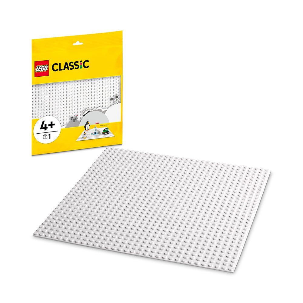 LEGO Classic White Baseplate 11026 Building Kit for Kids 1 Piece Mastermind Toys