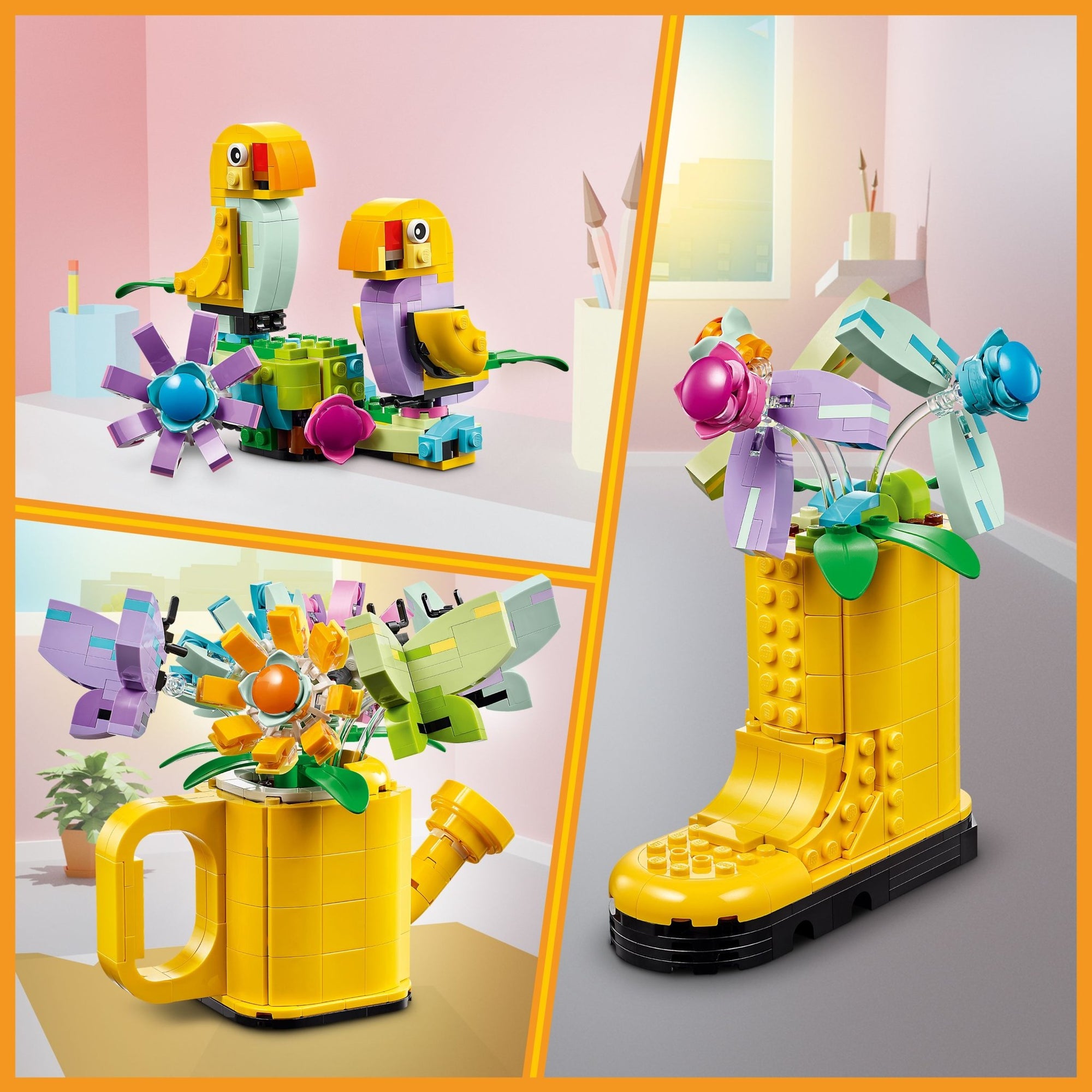 LEGO Creator 3 in 1 Flowers in Watering Can Building Toy 31149 - Mastermind Toys___232500