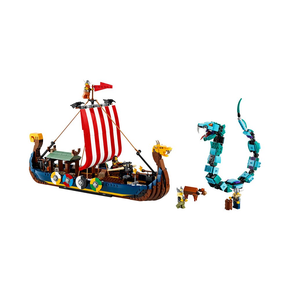 LEGO Creator 3in1 Viking Ship and the Midgard Serpent 31132 Building Kit (1,192 Pieces) - Mastermind Toys___226794