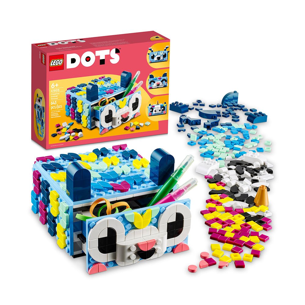 LEGO DOTS Creative Animal Drawer 41805 DIY Craft Kit (643 Pieces) - Mastermind Toys___228238