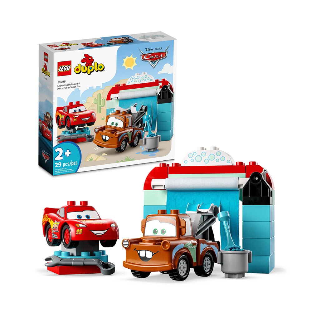 LEGO DUPLO Disney and Pixar’s Cars Lightning McQueen & Mater’s Car Wash Fun 10996 (29 Pieces) - Mastermind Toys___228242