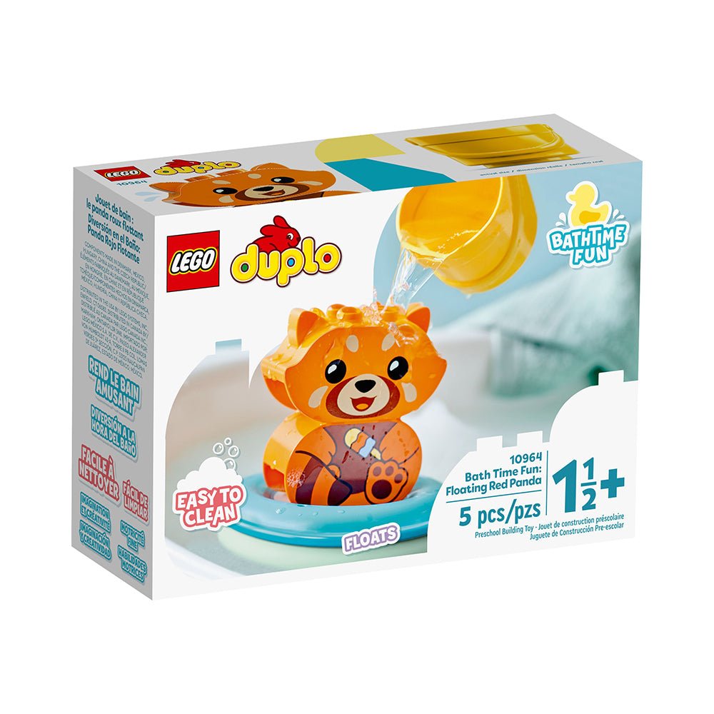 LEGO DUPLO My First Bath Time Fun Floating Red Panda 10964 Building Toy (5 Pieces) - Mastermind Toys___223877