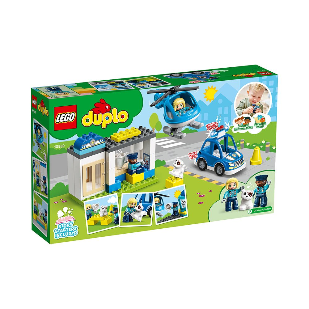 LEGO DUPLO Rescue Police Station & Helicopter 10959 Building Toy (40 Pieces) - Mastermind Toys___223766