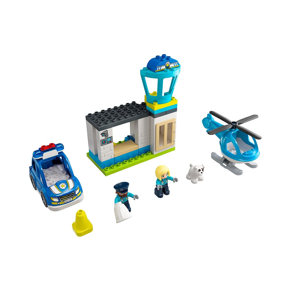 LEGO DUPLO Rescue Police Station & Helicopter 10959 Building Toy (40 Pieces) - Mastermind Toys___223766