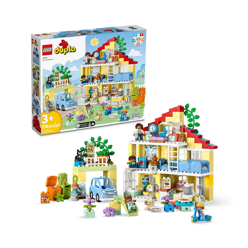 LEGO DUPLO Town 3in1 Family House 10994 Building Toy Set (218 Pieces) - Mastermind Toys___229655