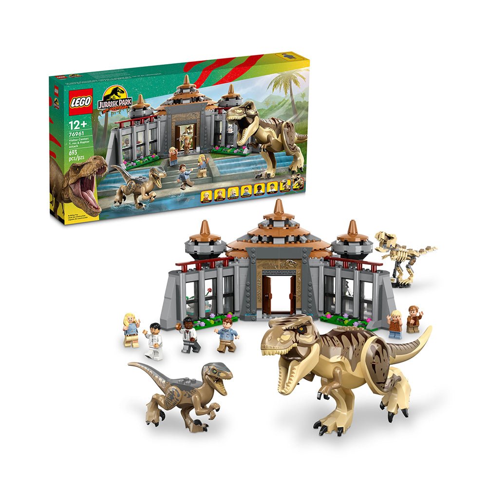 Lego Jurassic Park Visitor Center: T. rex & Raptor Attack 76961 (693 Pieces) - Mastermind Toys___229767