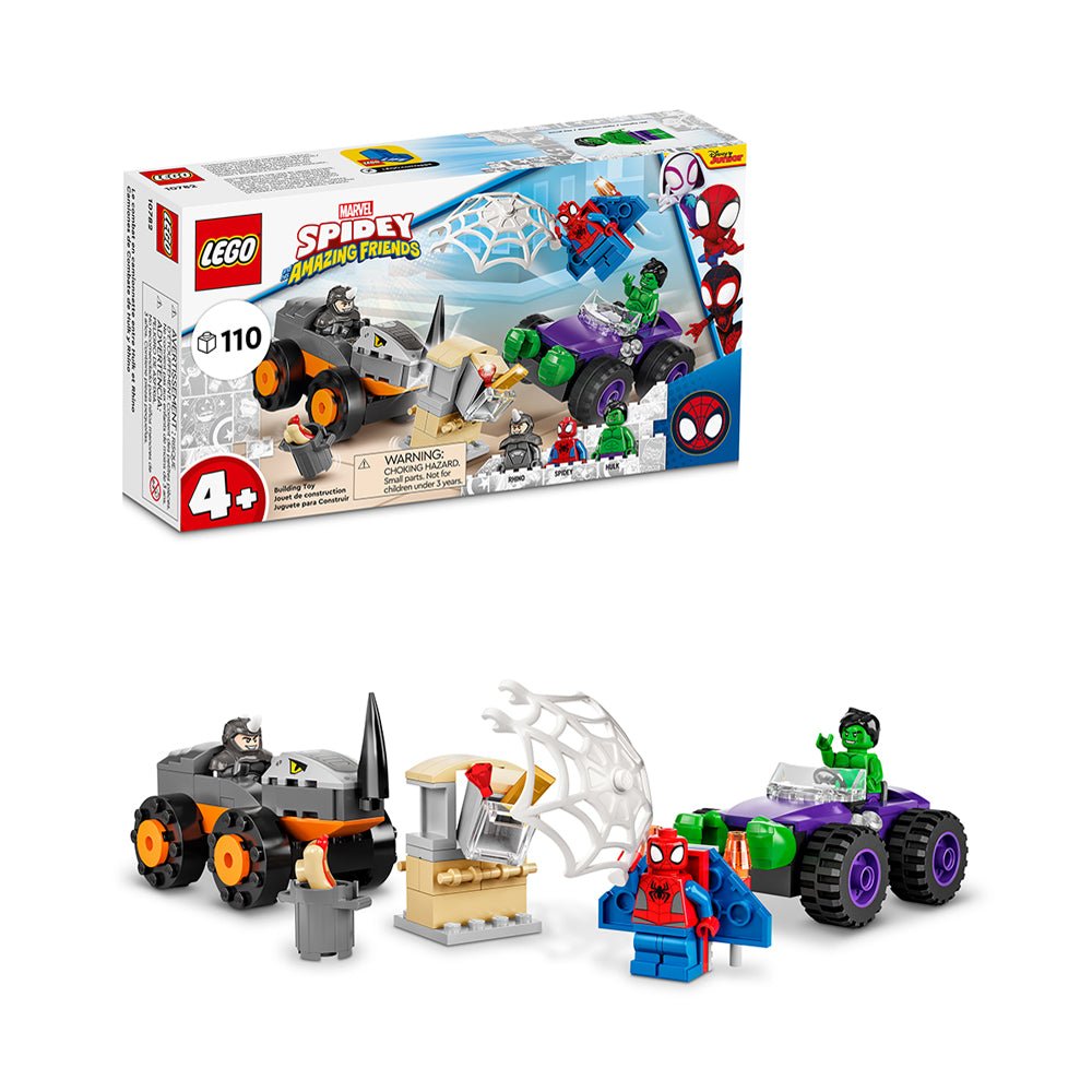 LEGO Marvel Spidey And His Amazing Friends Hulk vs. Rhino Truck Showdown 10782 (110 Pieces) - Mastermind Toys___223830