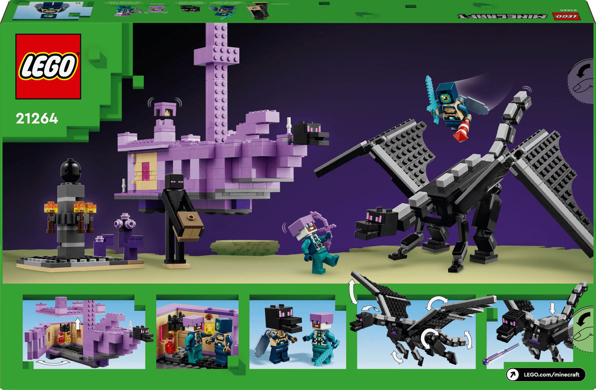 LEGO® Minecraft® The Ender Dragon and End Ship Toy 21264 - Mastermind Toys___236066