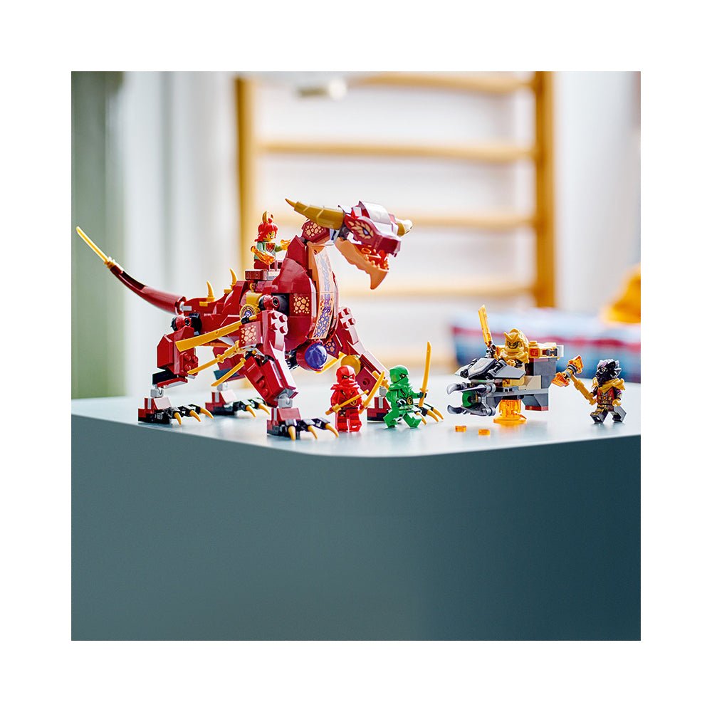 LEGO NINJAGO Heatwave Transforming Lava Dragon 71793 Building Toy Set (479 Pieces) - Mastermind Toys___229730