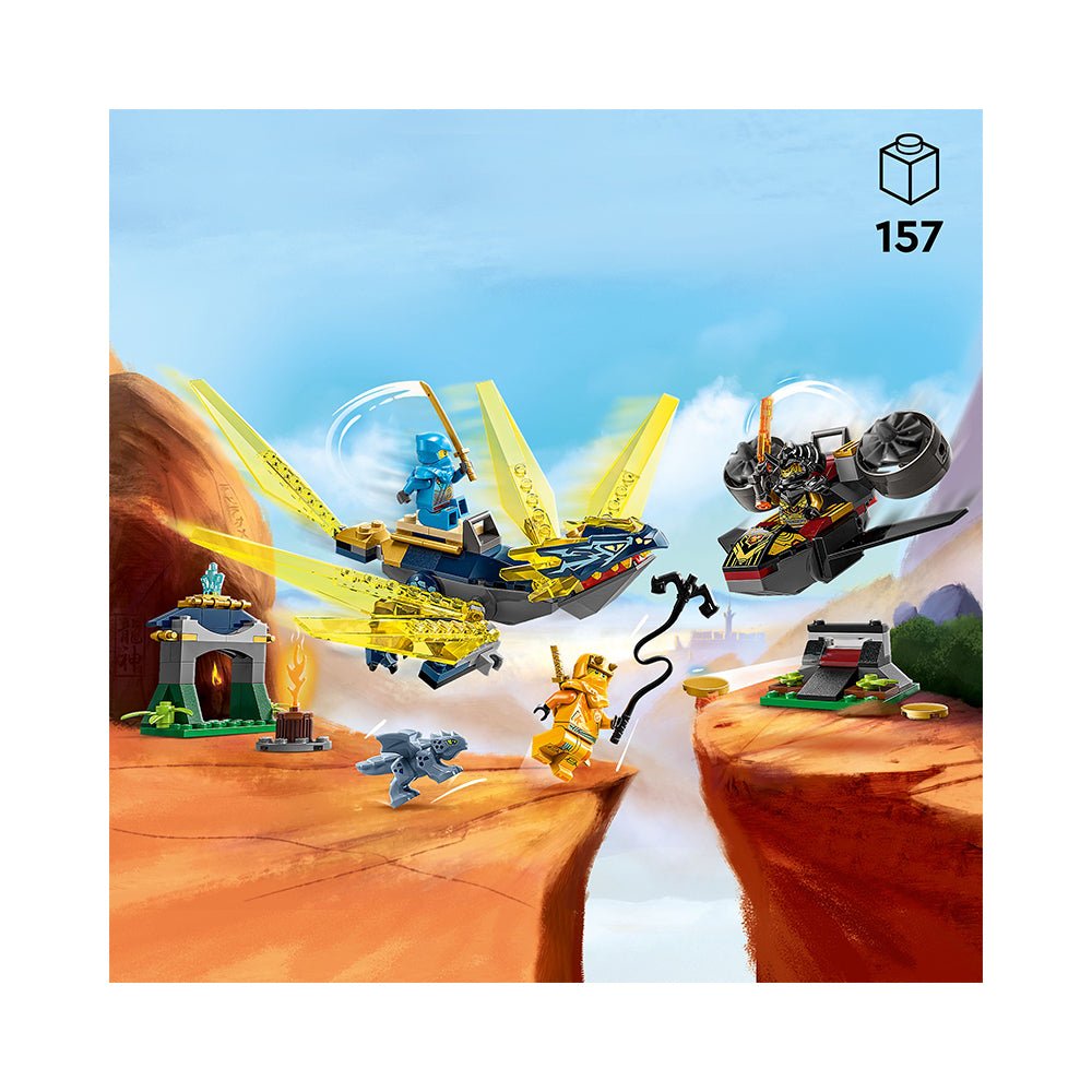 LEGO NINJAGO Nya and Arin’s Baby Dragon Battle 71798 Building Toy Set (157 Pieces) - Mastermind Toys___229735