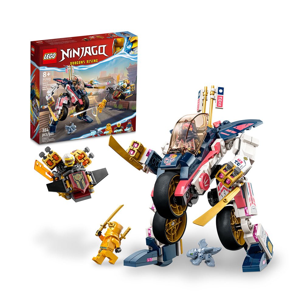 LEGO NINJAGO Sora’s Transforming Mech Bike Racer 71792 Building Toy Set (384 Pcs) - Mastermind Toys___229729