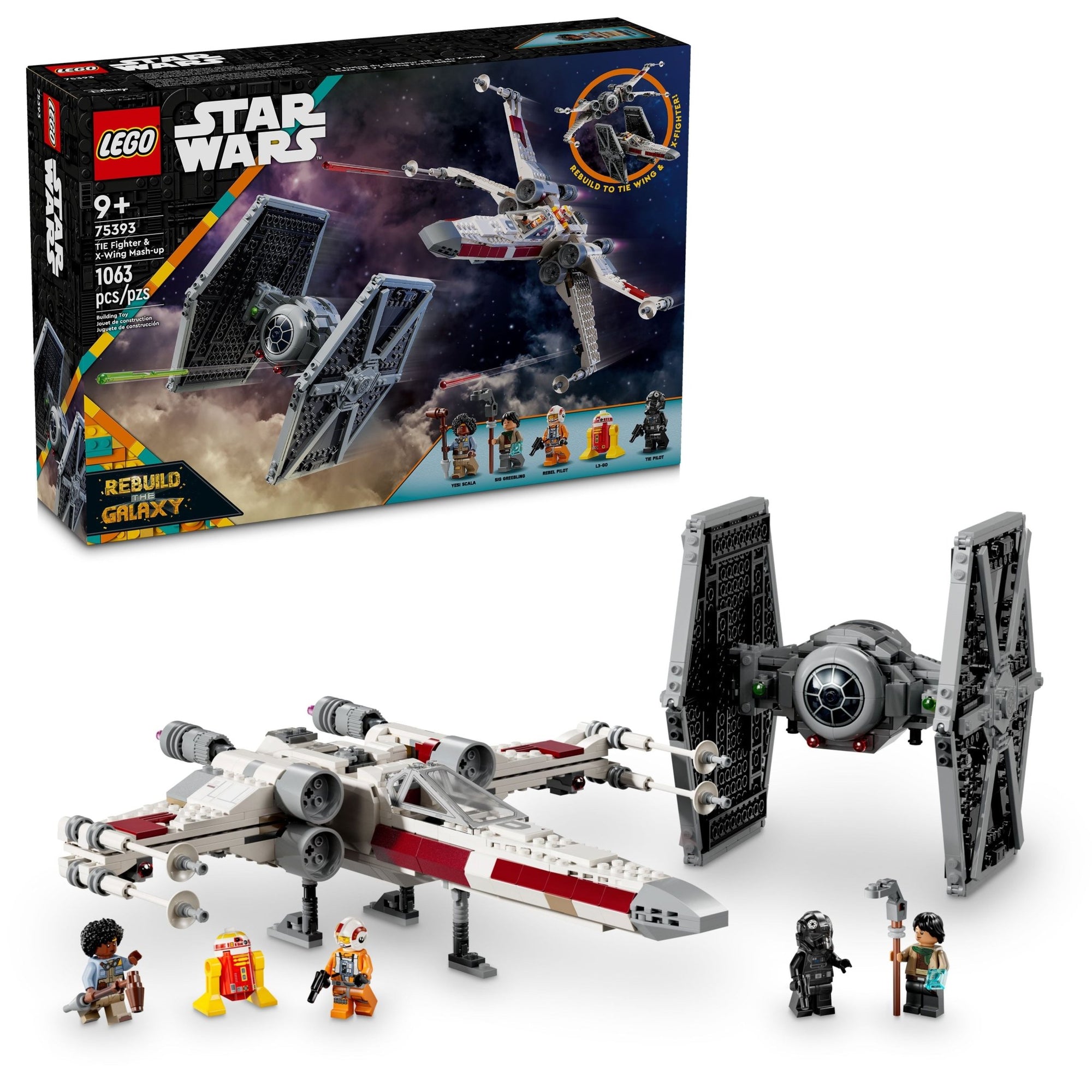 LEGO® Star Wars™ TIE Fighter & X - Wing Mash - up 75393 - Mastermind Toys___233192