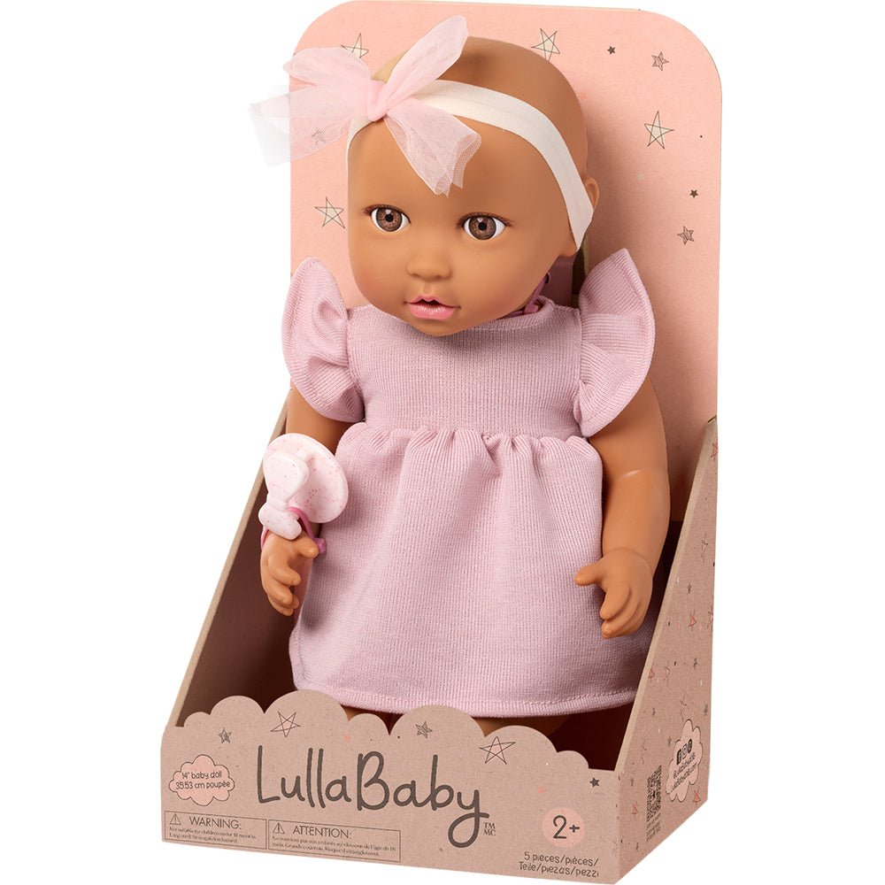 LullaBaby 14” Baby Doll with Pink Dress - Mastermind Toys___244502