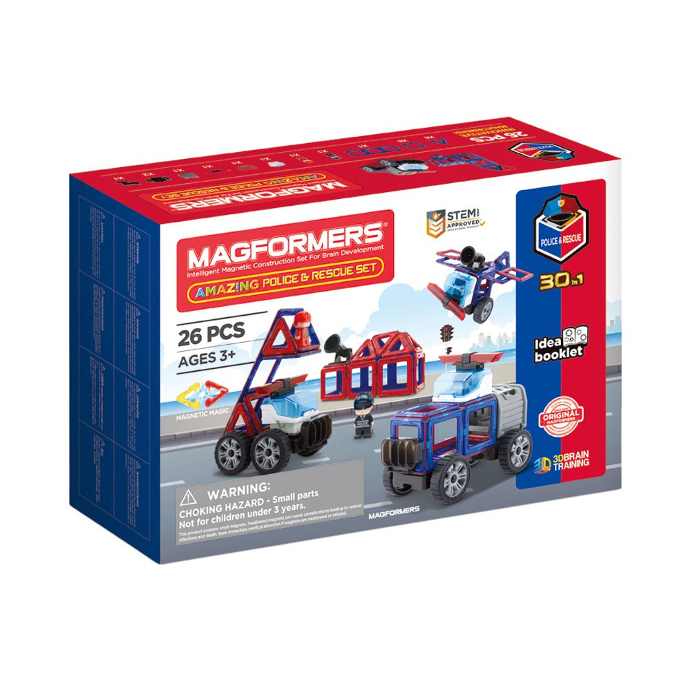 Magformers Police & Rescue Set 26pcs - Mastermind Toys___215592