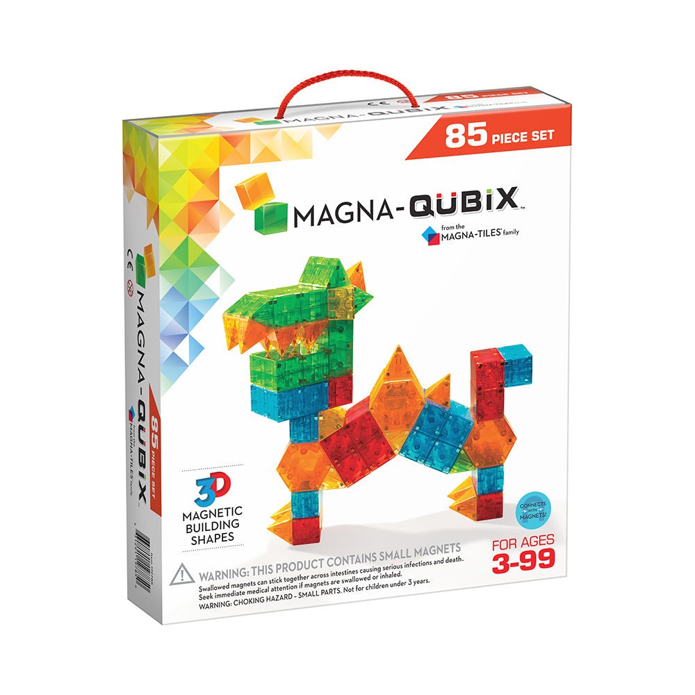 MAGNA - QUBIX® 85 - Piece Magnetic Construction Set, From MAGNA - TILES®, The ORIGINAL Magnetic Building B - Mastermind Toys___219264