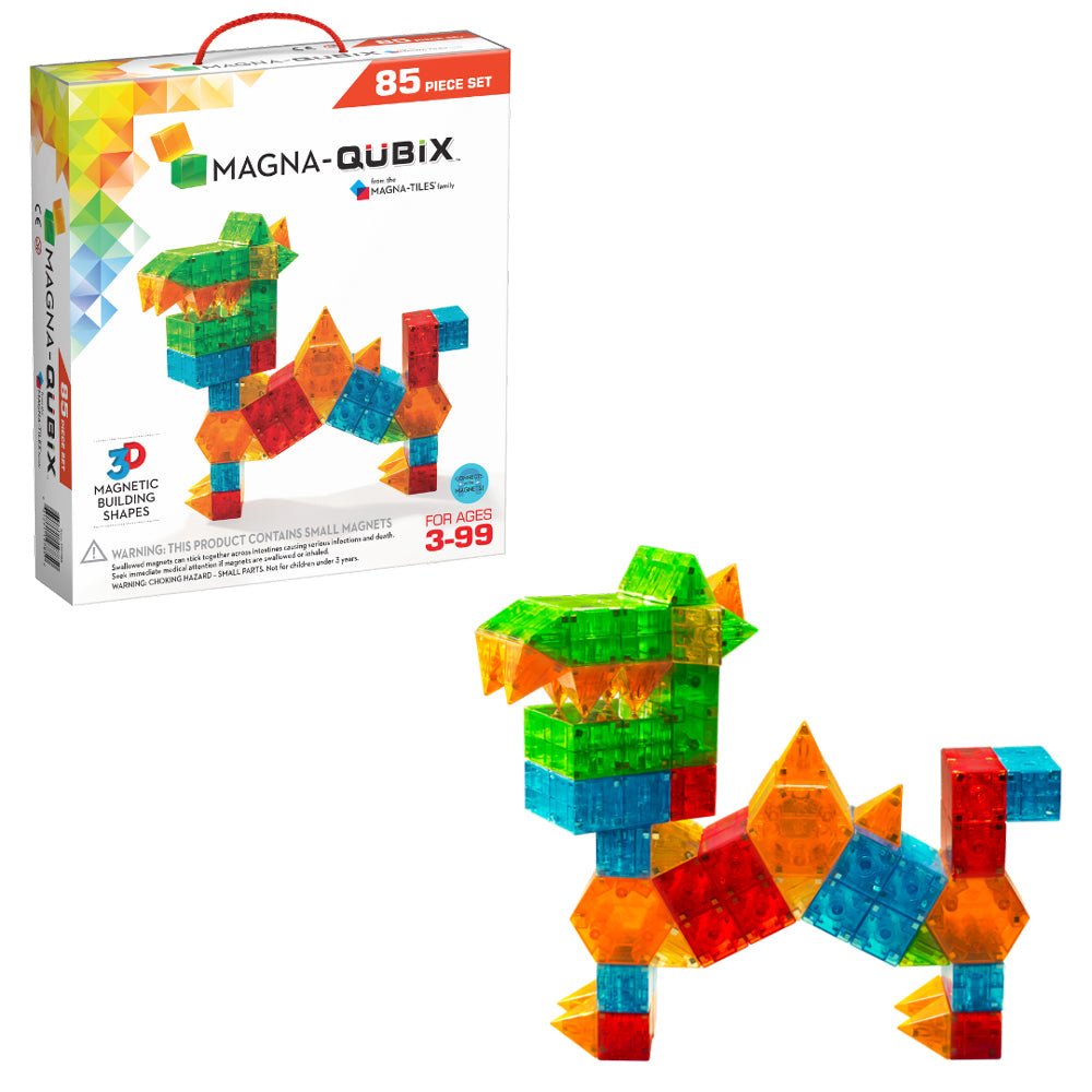 MAGNA - QUBIX® 85 - Piece Magnetic Construction Set, From MAGNA - TILES®, The ORIGINAL Magnetic Building B - Mastermind Toys___219264