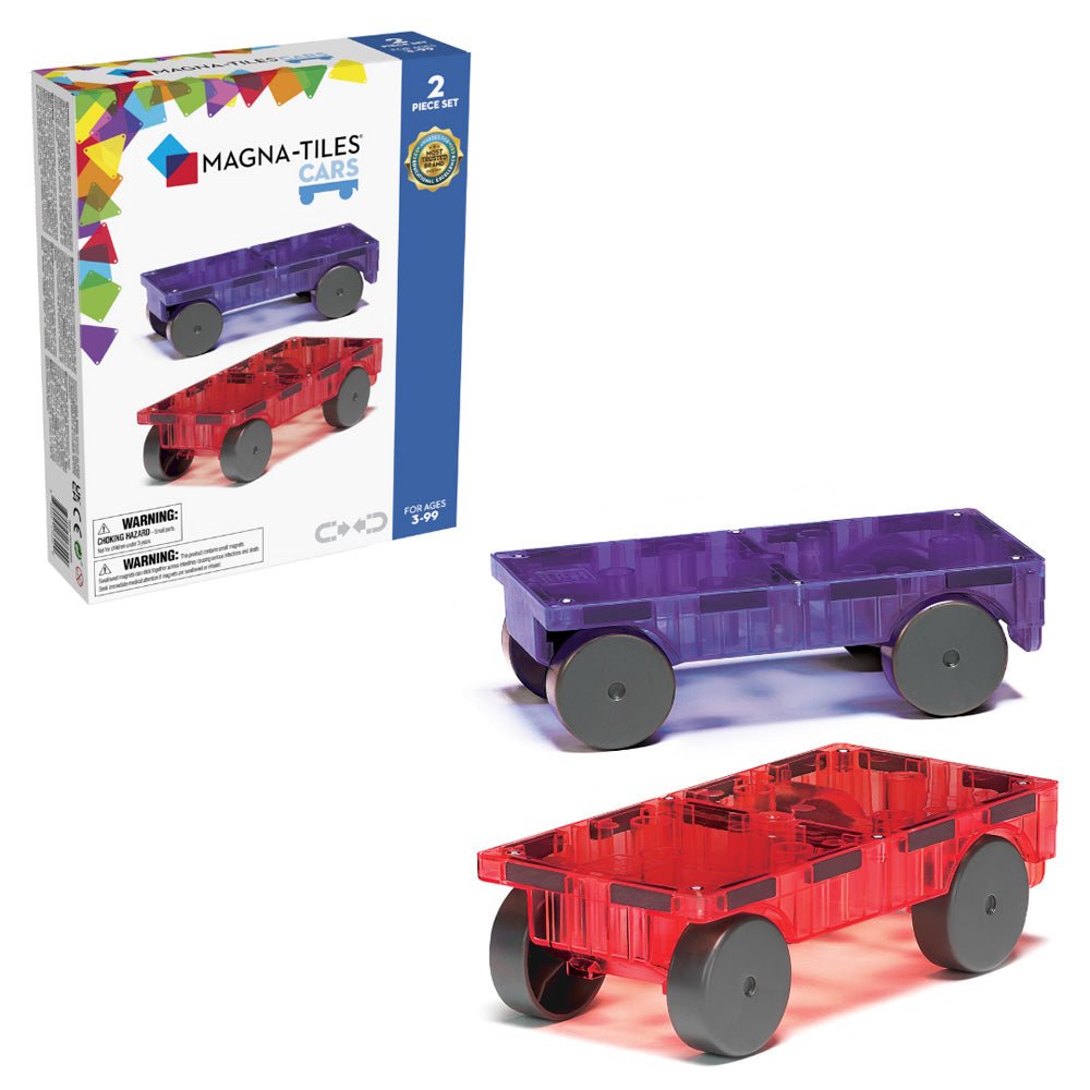 MAGNA - TILES Cars Purple & Red Magnetic Construction Set 2 - Piece - Mastermind Toys___232831