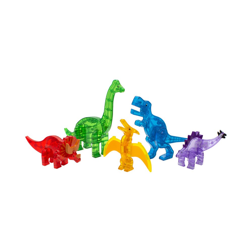 MAGNA - TILES Dinos 5 - Piece Magnetic Construction Set, The ORIGINAL Magnetic Building Brand - Mastermind Toys___228863