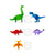 MAGNA - TILES Dinos 5 - Piece Magnetic Construction Set, The ORIGINAL Magnetic Building Brand - Mastermind Toys___228863