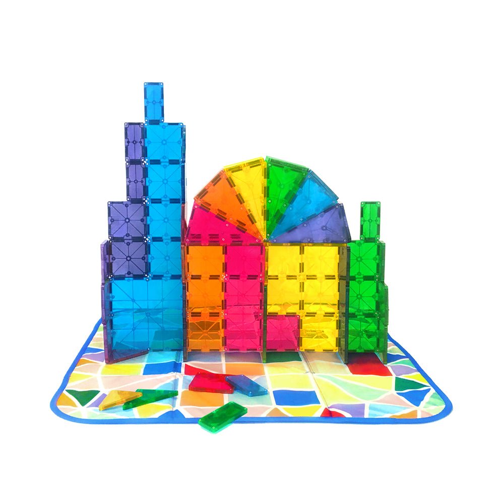 MAGNA - TILES Storage Bin Bundle 84 - Piece Magnetic Construction Set, The MOST COMPLETE Set From The OR - Mastermind Toys___224342