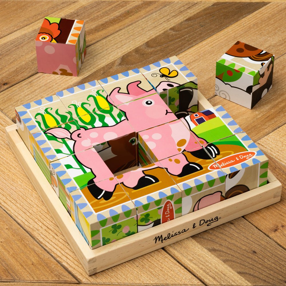 Melissa & Doug Farm Cube Puzzle - 16 Pieces - Mastermind Toys___234460