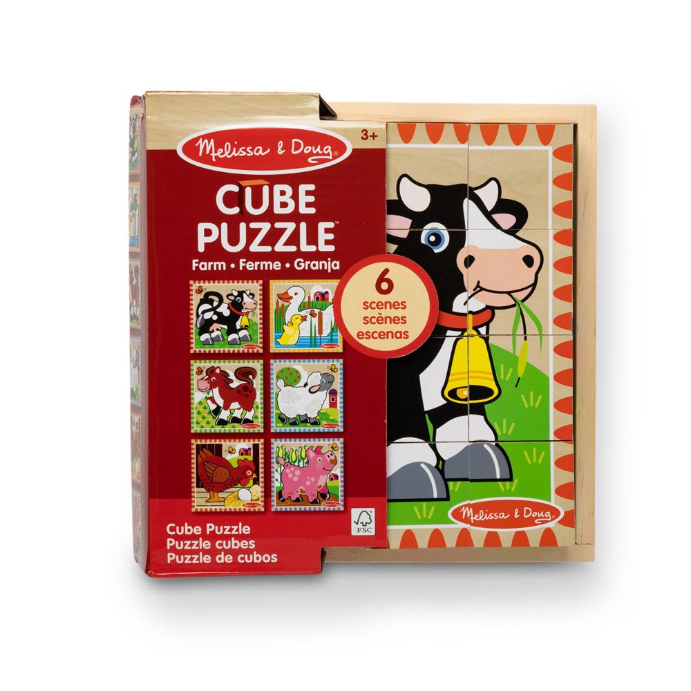 Melissa & Doug Farm Cube Puzzle - 16 Pieces - Mastermind Toys___234460