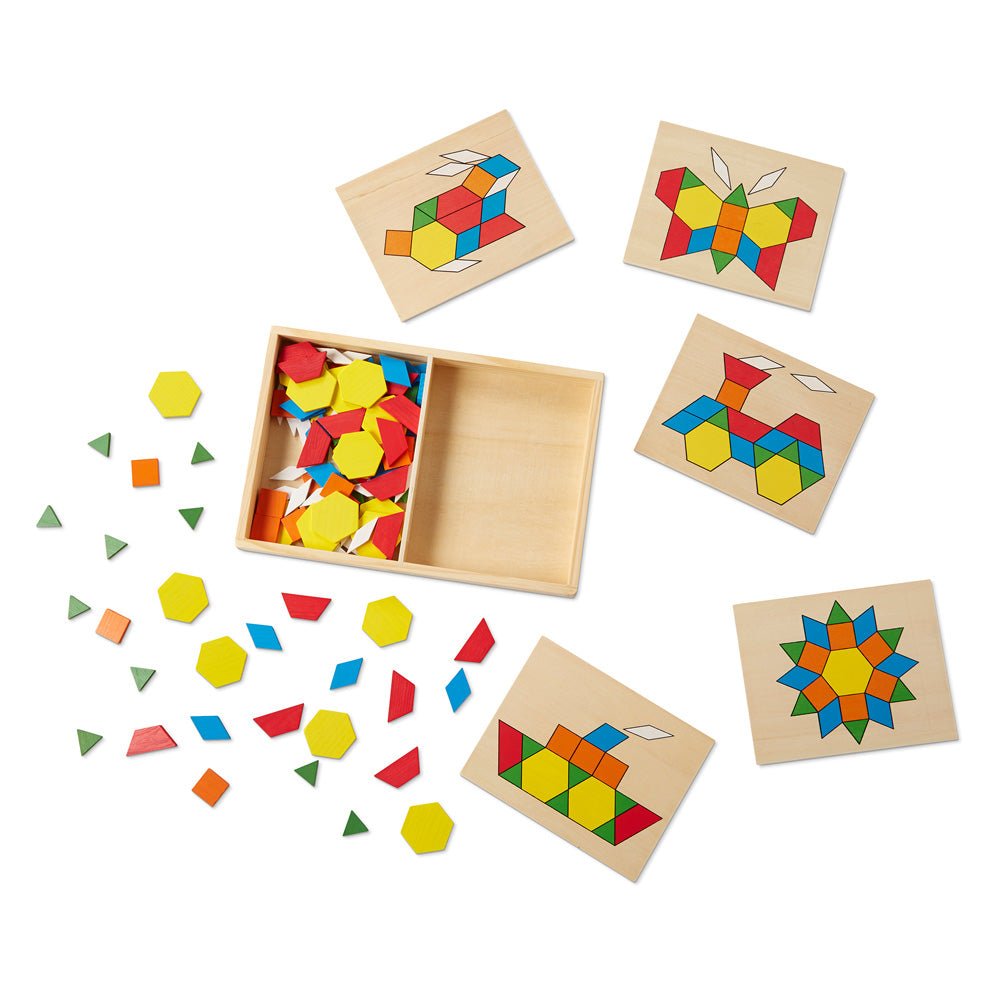 Melissa Doug Pattern Blocks and Boards Mastermind Toys