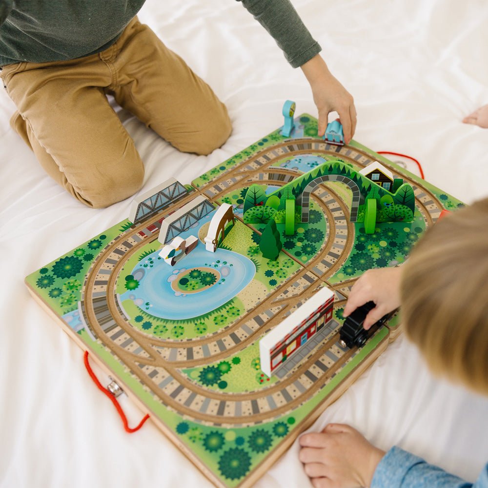 Melissa & Doug Take - Along Railroad - Mastermind Toys___234426