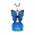 Midnight Butterfly Tutu With Wings & HB, Size 4 - 6 - Mastermind Toys___231559