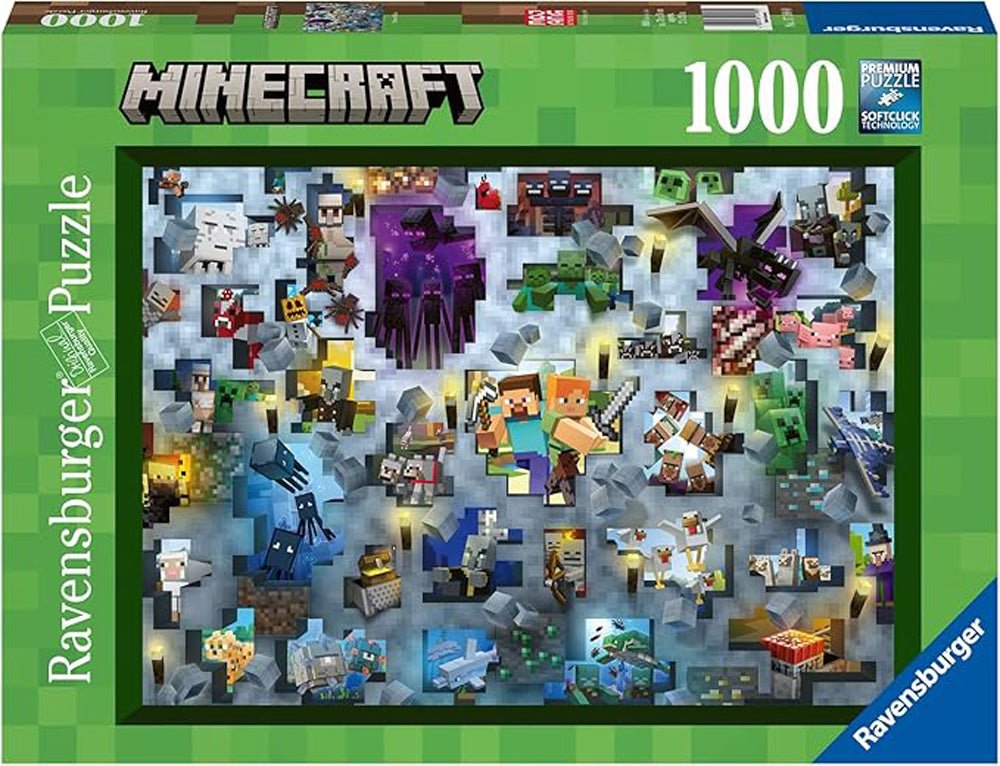 Minecraft - Mobs CHALLENGE 1000 pc Puzzle - Mastermind Toys___237135