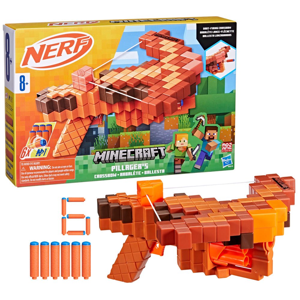 Nerf Minecraft Pillager's Crossbow Dart Blaster - Mastermind Toys___238738