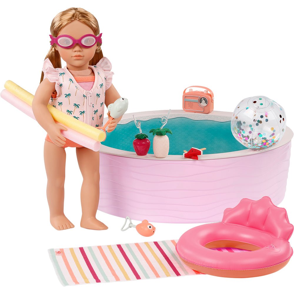 Our Generation 18” Doll Pool Set with Accessories - Mastermind Toys___244504